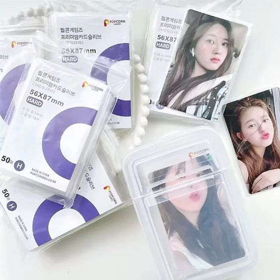 1 Lembar - Inner Sleeve Photocard Korea Popcorn Hard (56 x 87 mm) Popcorn card Sleeve plastik photoc