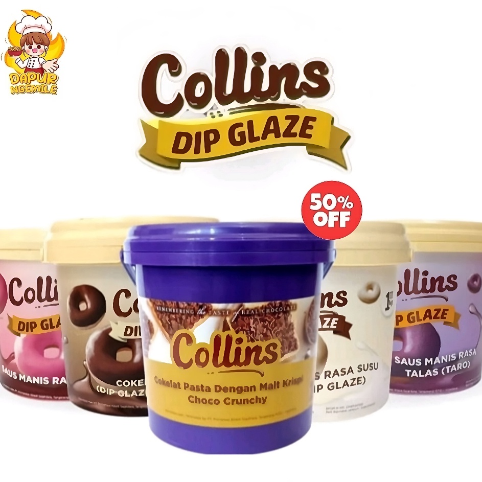 

Diskon Collins dip glaze toping 1kg