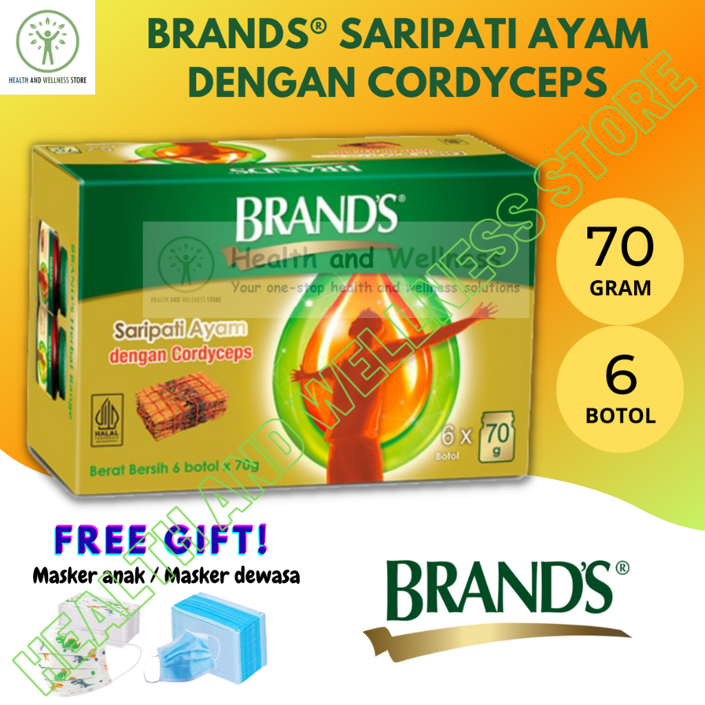 

BRANDS ESSENCE OF CHICKEN WITH CORDYCEPS SARIPATI AYAM 70 GRAM 6 BOTOL IMUN TUBUH KESEHATAN
