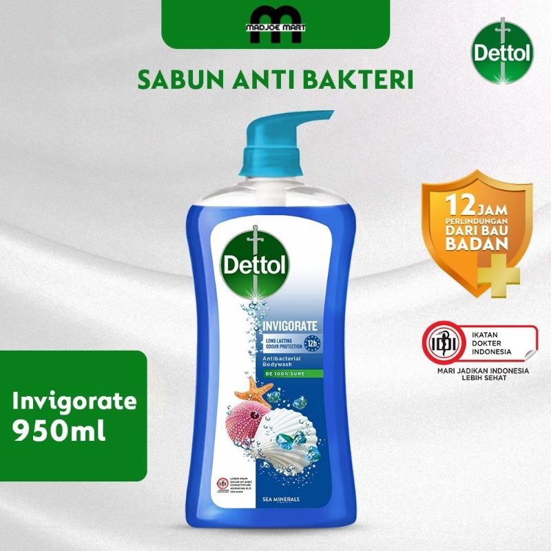 Dettol Sabun Mandi Cair Anti Bakteri Invigorate 950 gr