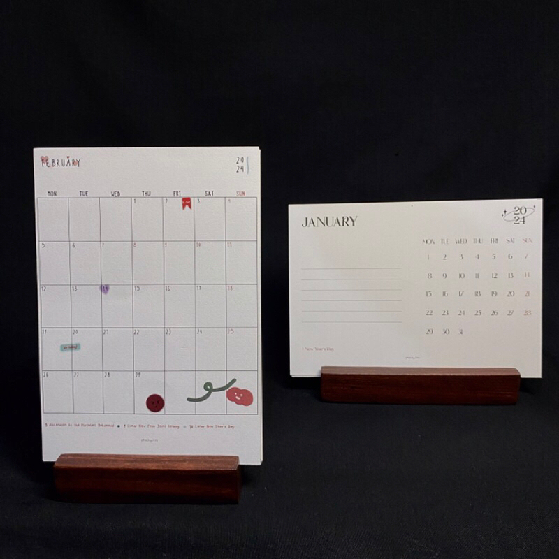 

Wood Calendar Desk 2024