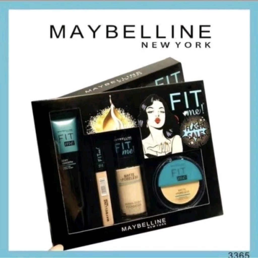 MAYBELLINE Paket Set 3in1 4in1 Fit me/Paket Maybelline Fit Me/ FLASH SALE EDITION/ 4in1 Set Make Up/