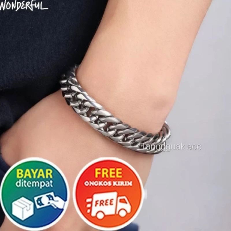 GELANG TITANIUM ANTI KARAT / GELANG PRIA