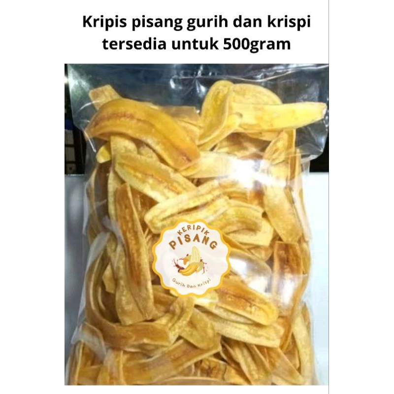

Keripik pisang gurih, asin dan krispi/500gram