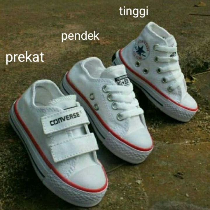 Star Seller,, (KUALITAS PREMIUM) Sepatu Converse Anak Putih Francis Sepatu Anak Usia 1-10 Tahun Sepa