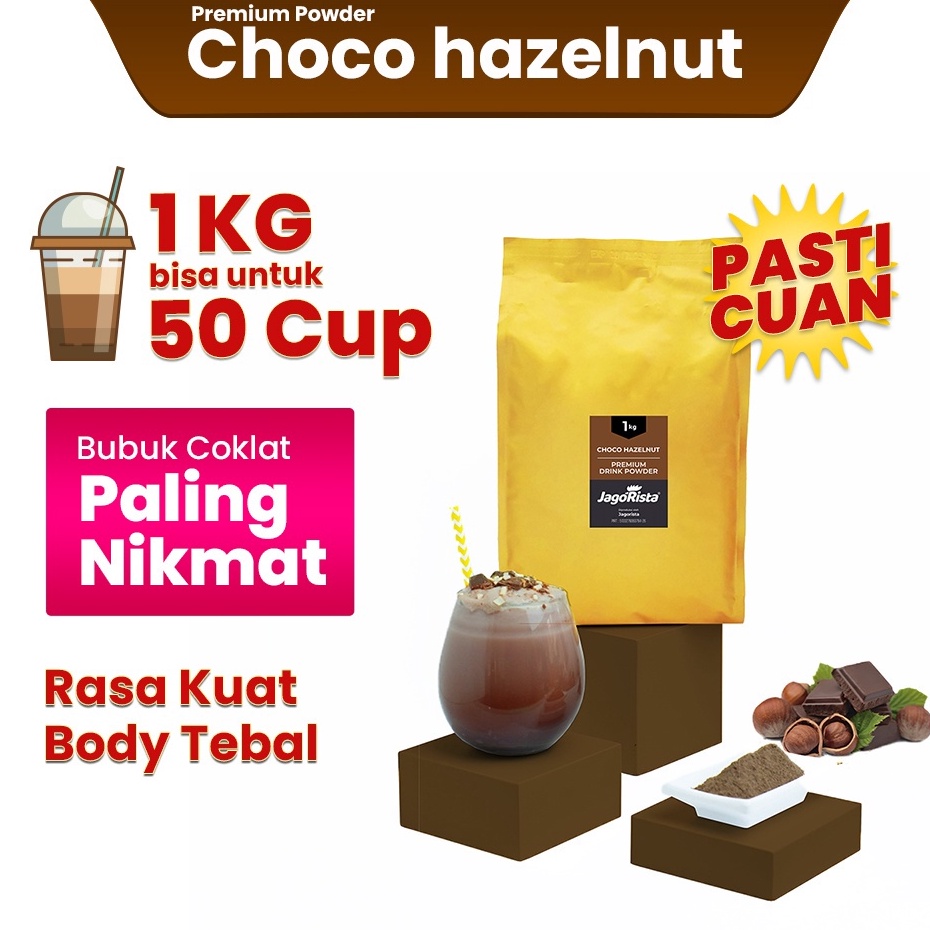 

Terbatas Jagorista - 1 KG Premium GOLD Choco Hazelnut ( Bubuk Minuman / drink Powder )