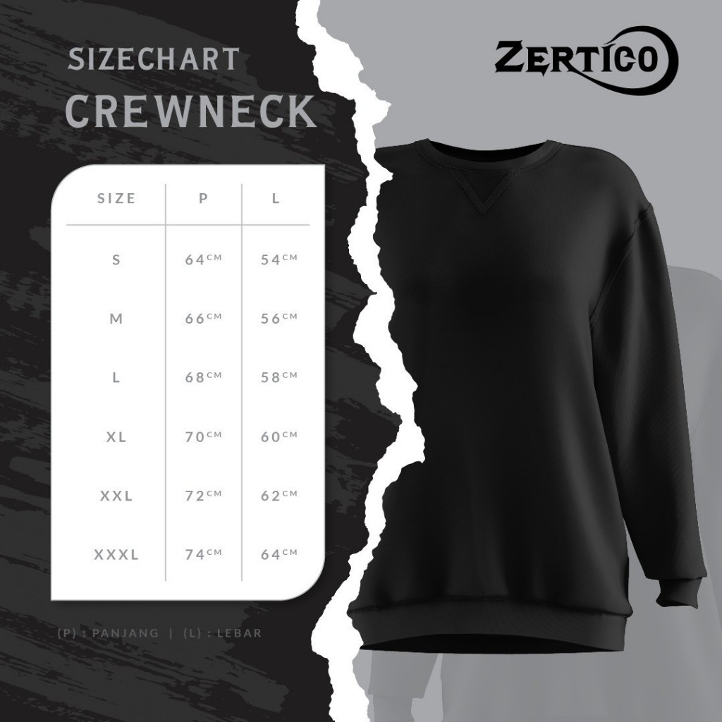 ZERTICO Sweater Crewneck Kombinasi Burgundy - Cream Pria Wanita Premium Quality Distro Terlaris