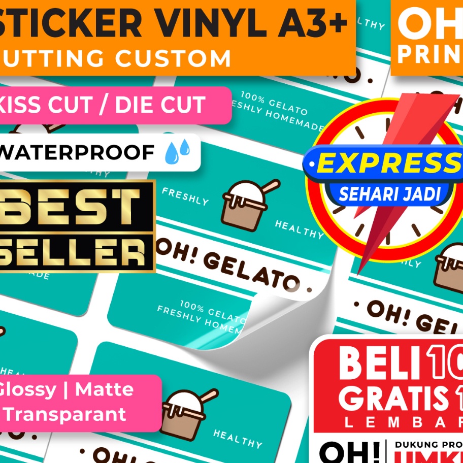 

Stok Banyak Cetak Stiker Vinyl A3+ SEHARI JADI | Cetak Stiker Label Kemasan | Label Usaha Makanan Super Promo