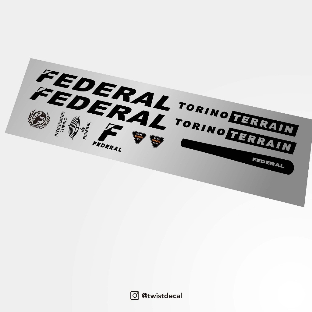 STIKER / DECAL FEDERAL TORINO TERRAIN & RIVERA TERRAIN