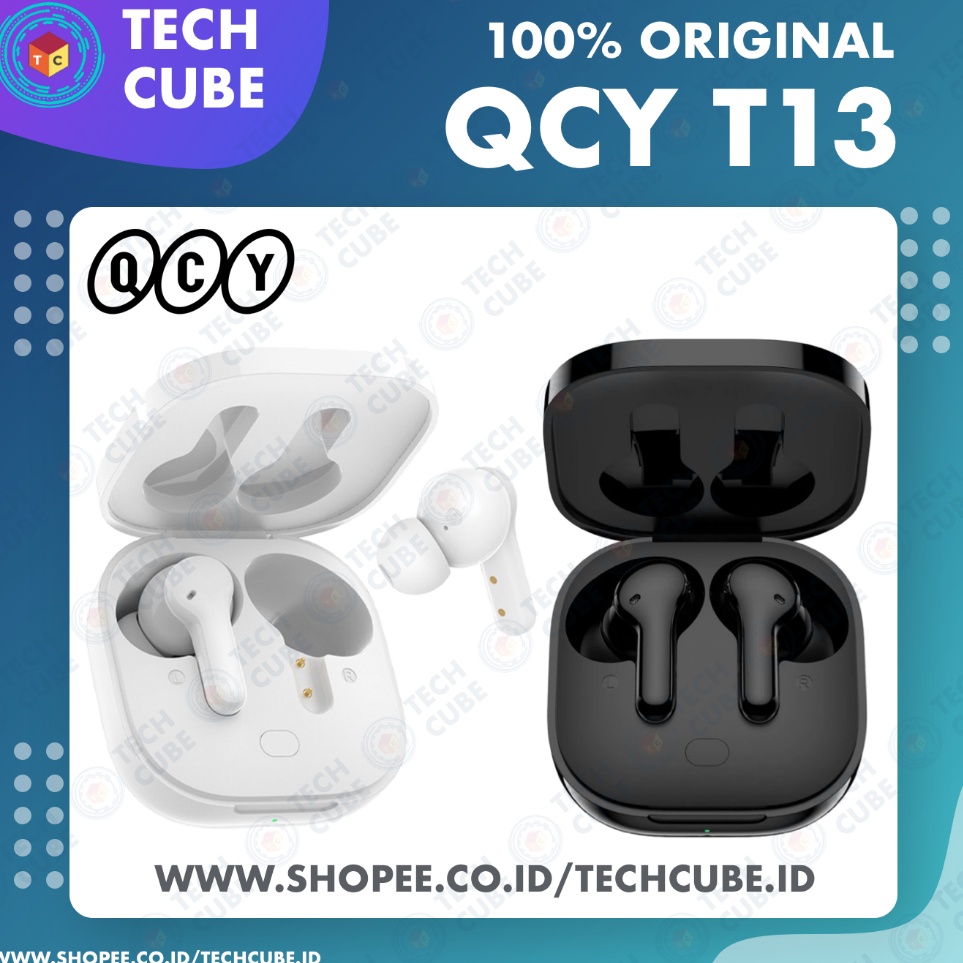 Terlaris QCY T13 TWS Wireless Earphone Headset Earbuds Bluetooth Alternatif T5 T7 T10 T11