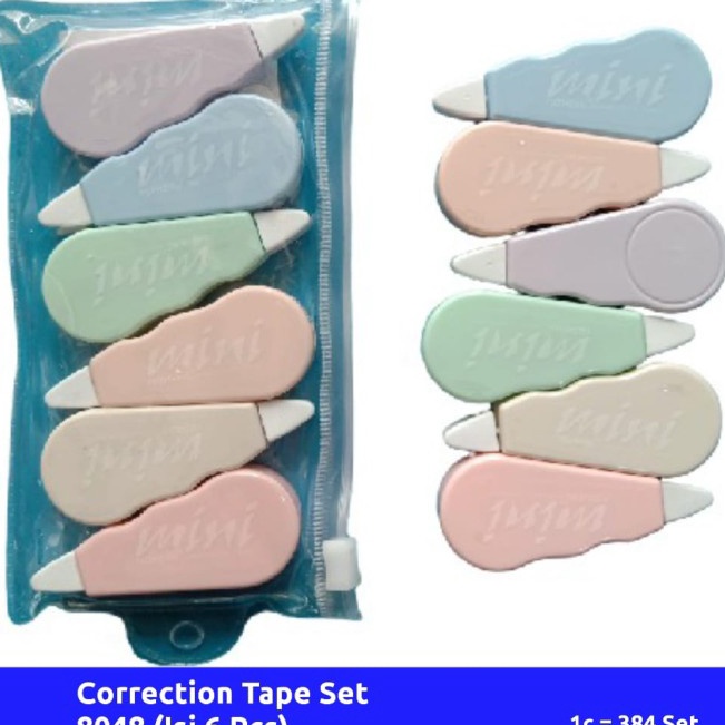 

Sale Correction Tape 8048 Pastel (Isi 6 Pcs) ☈➸❋✦