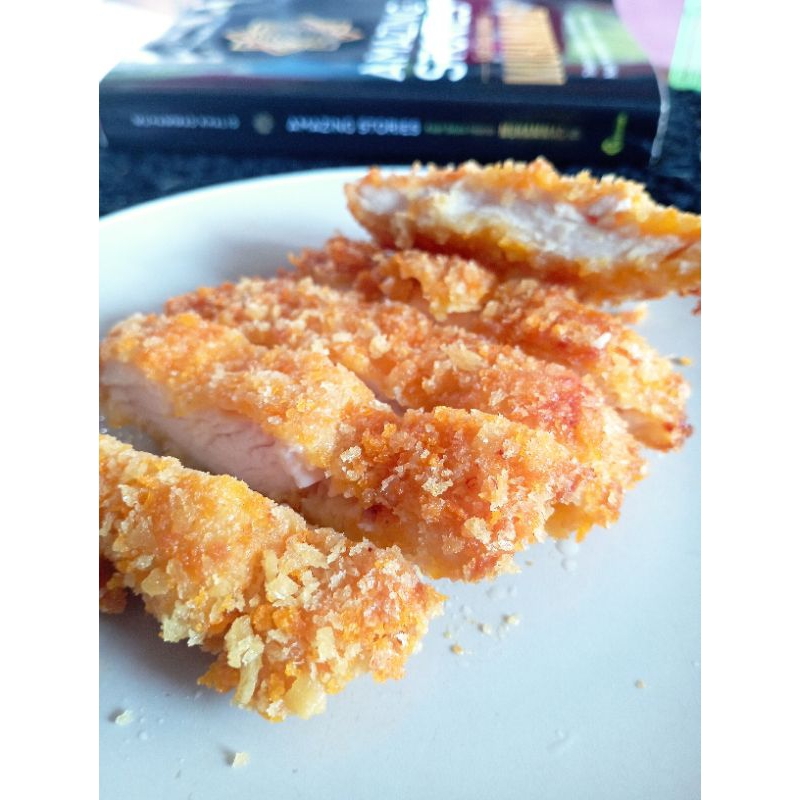 

chicken katsu homemade 450gr isi 4-5 pcs . tergantung potongan ayam .
