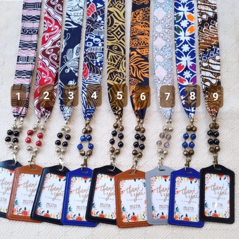 

Kalung ID Card Lanyard Nametag Batik Cap S