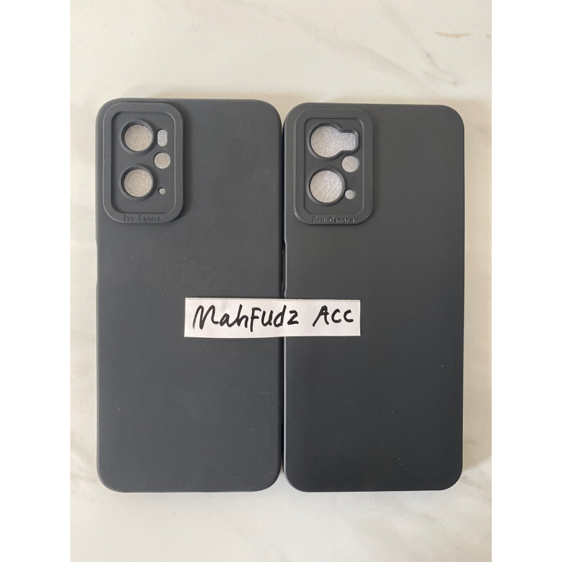 SOFTCASE FULL BLACK OPPO A36/OPPO A76/OPPO A96 CASE MACARON PRO CAMERA HITAM POLOS