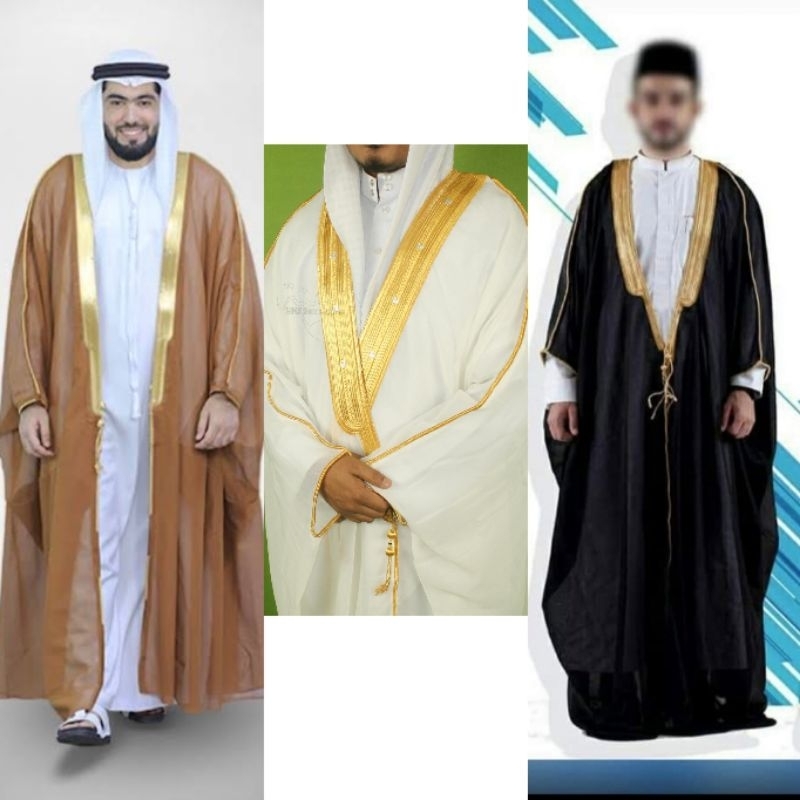 Luaran jubah raja salman bisht Mislah Jubah Imam Original import Saudi dan syiriah