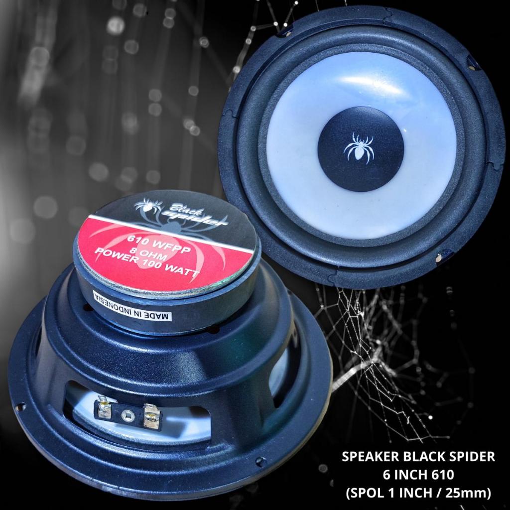 Speaker Black Spider 6 Inch 610 WFPP / BS 6 inch 610WFPP Woofer
