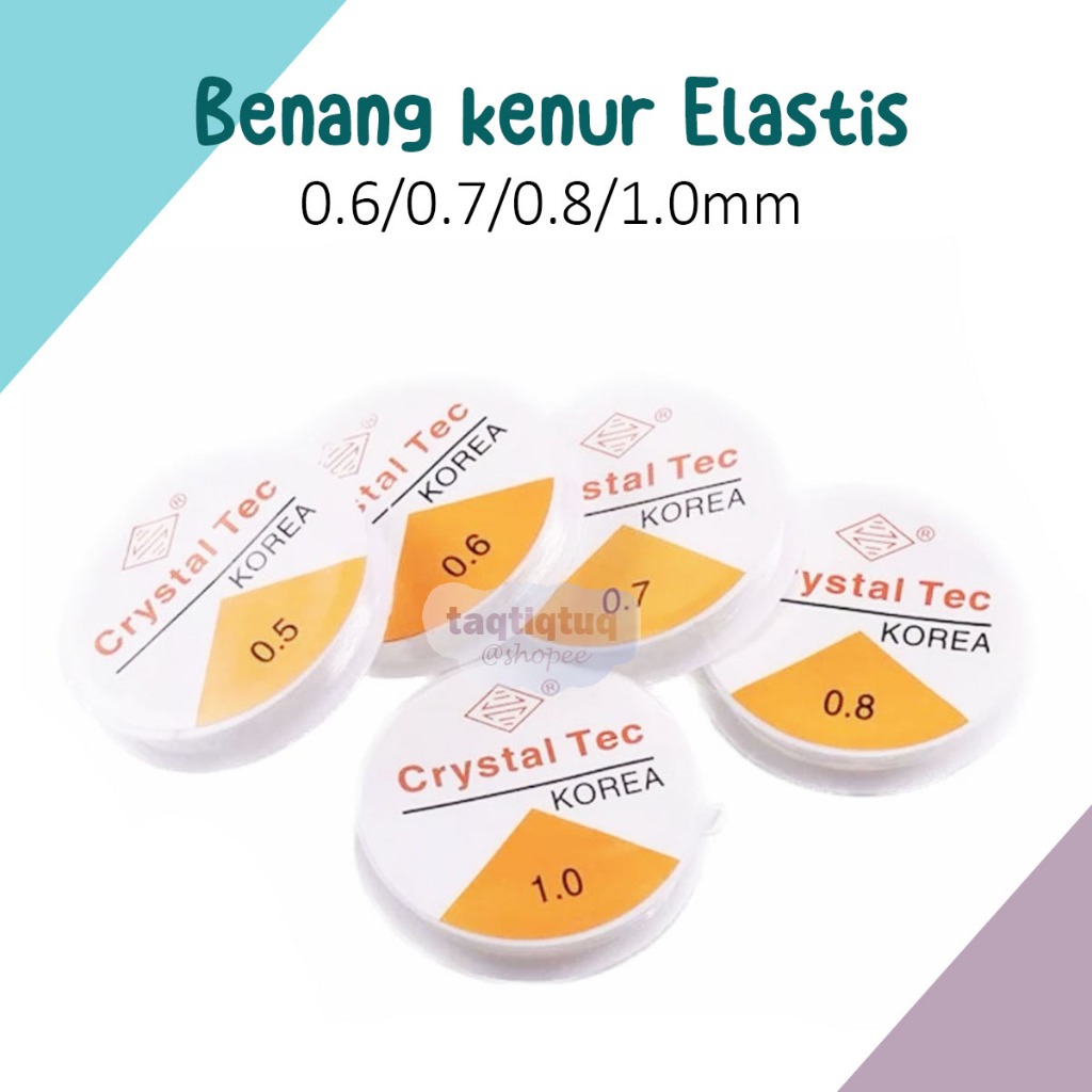 TQ Benang Kenur Nilon Tali Senar Elastis 0.6 / 0.7 / 0.8 / 1.0mm Tali Karet Gelang Kalung DIY Murah 