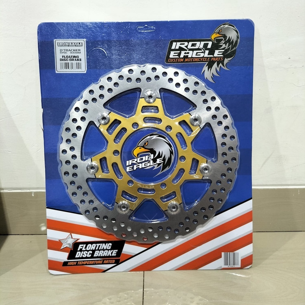 PIRINGAN DEPAN KLX WARNA KUNING  DTRACKER FLOATING DISK BRAKE KLX IRON EAGLE CAKRAM IMPORT 300 MM