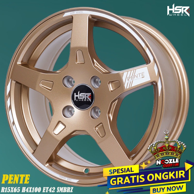 Velg Mobil sigra Brio R15 Terbaru Pelek Racing HSR Ring 15 Single PCd