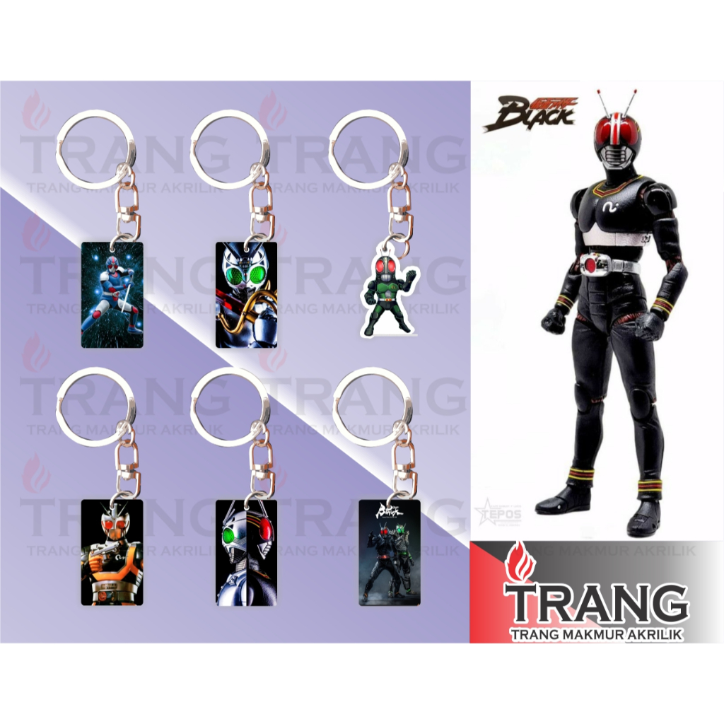 Gantungan Kunci Akrilik Kamen Rider Black / Keychain Acrylic Kamen Rider Black