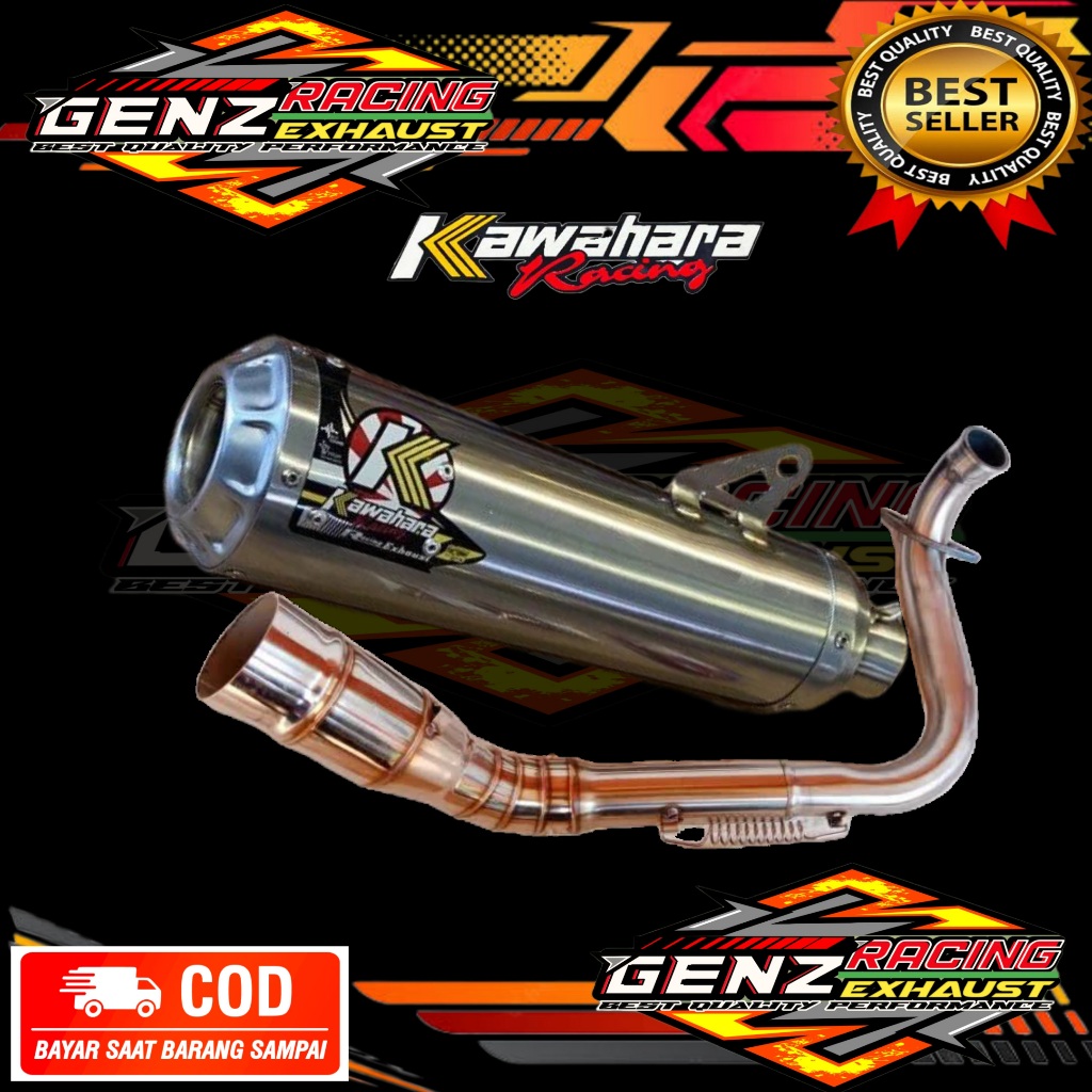 Knalpot racing KAWAHARA GT PRO Beat Scoopy Mio Vario Nmax Aerox old new PCX ADV 150 160 DLL inlet 38
