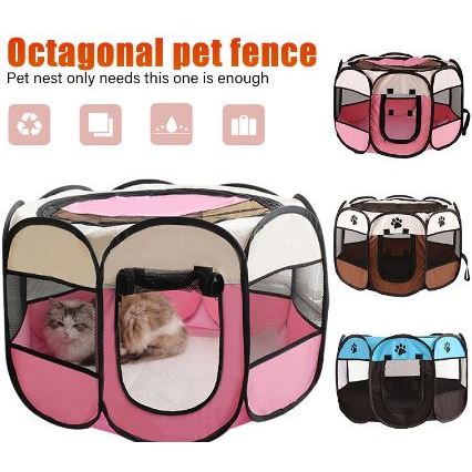 Kandang Hewan Lipat / Kandang Kucing Dengan Pintu 8 Kain Portable