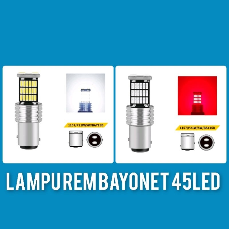 lampu rem bayonet 45LED 12V