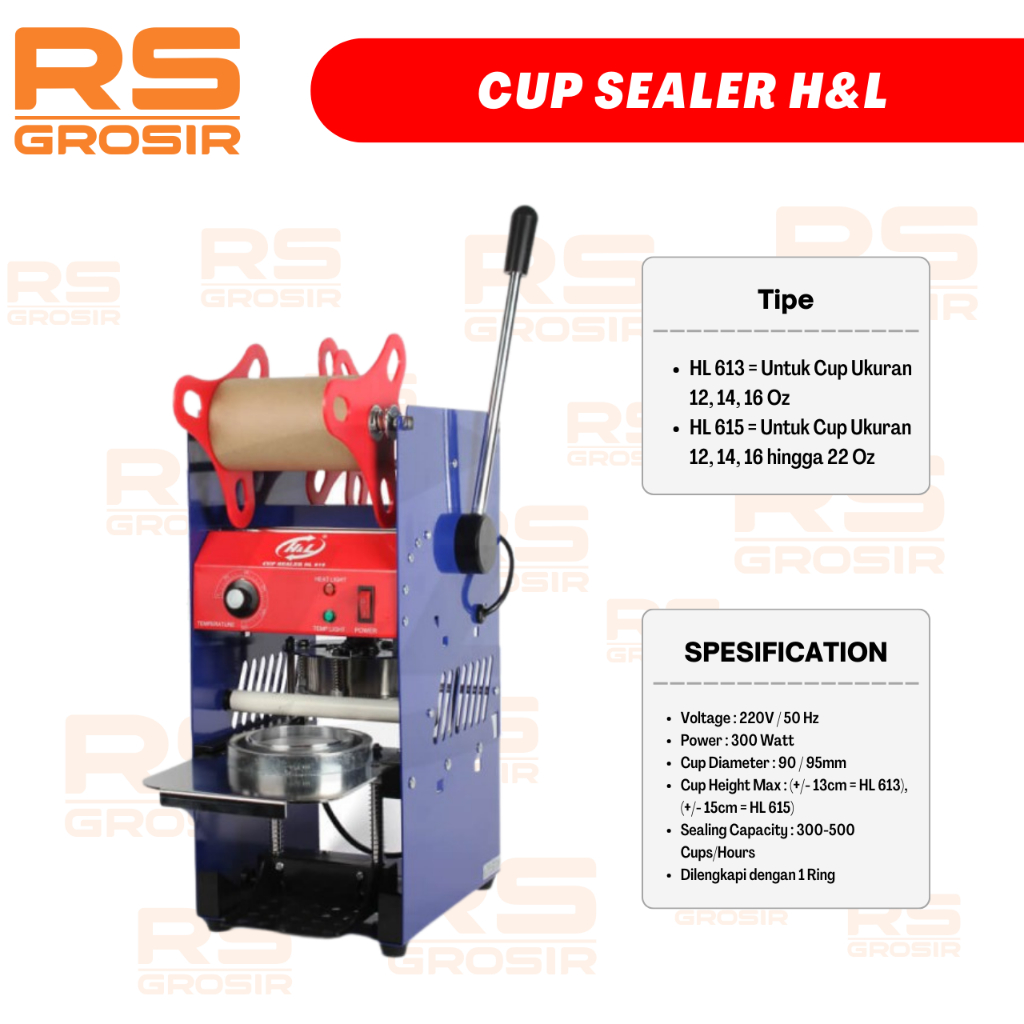 H&L Cup Sealer Mesin Pres Gelas Plastik