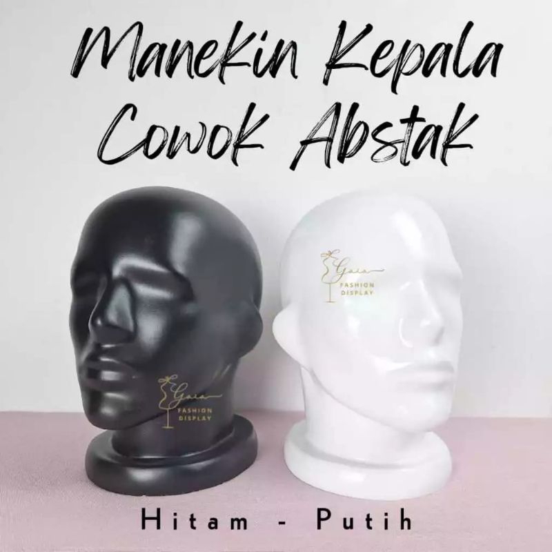 Patung Kepala Cowok Manekin Kepala Laki Laki Fiber Manekin Pria Dewasa Hitam Atau Putih