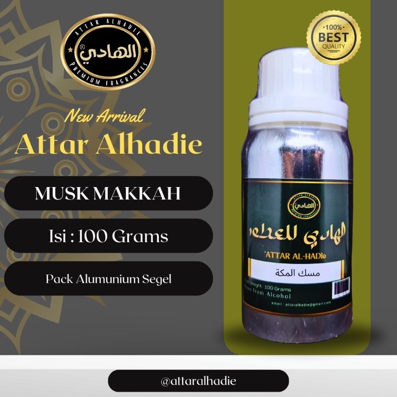 MUSK MAKKAH 100Grams By Attar Alhadie Bibit Parfum Kualitas Premium