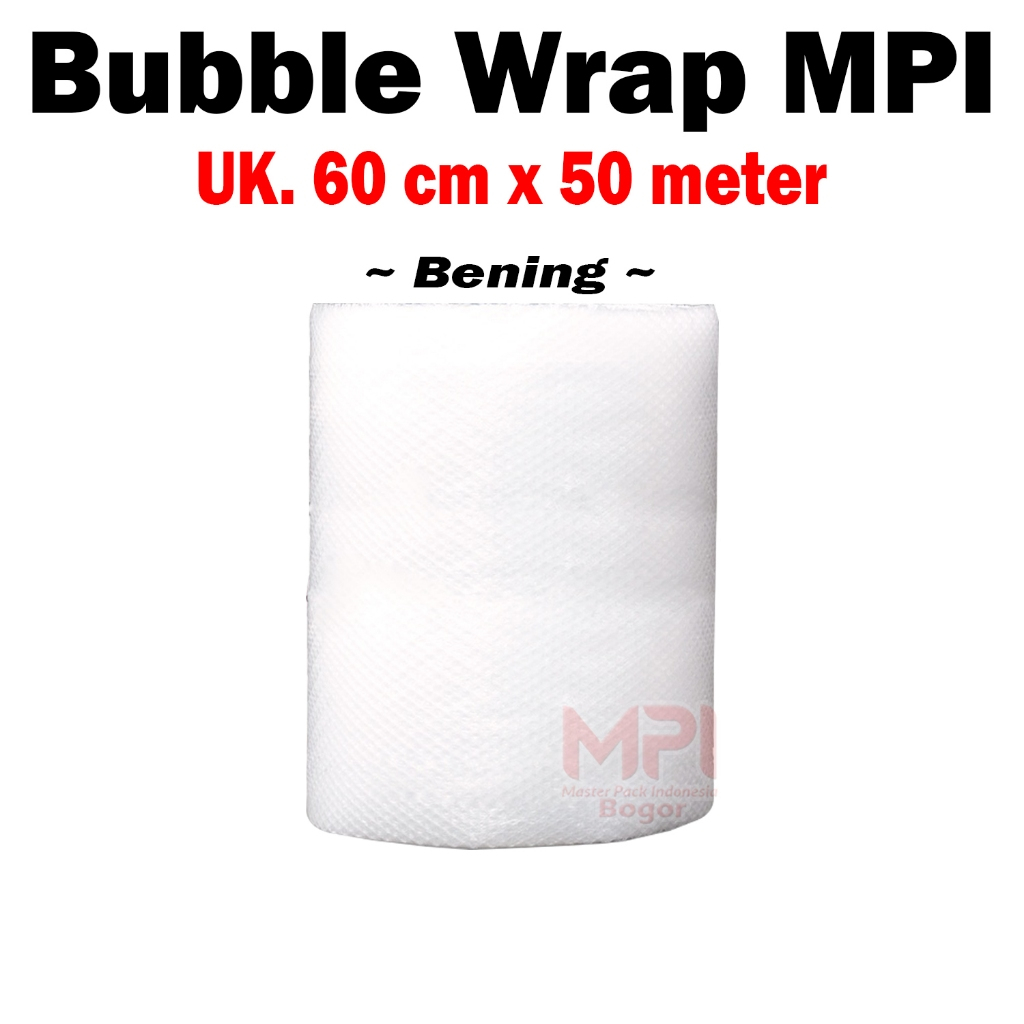 

Bubble Wrap Bening MPI 3KG Ukuran 60 cm x 50 meter - Bubble Wrap Tebal - Master Pack Indonesia Bogor