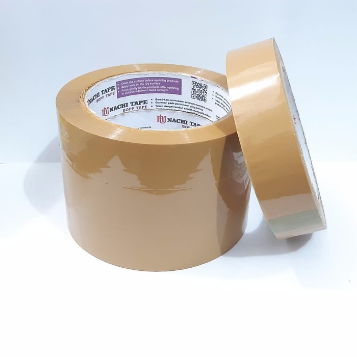 

Nachi Tape OPP Selotip / Pita Perekat / Lakban Coklat Sedang 2.4 cm