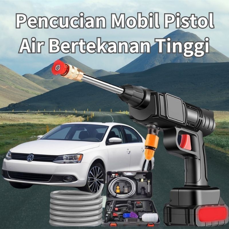Mesin cuci mobil tanpa kabel, pistol air bertekanan tinggi, mobil, rumah, penguat yang kuat, pengisi