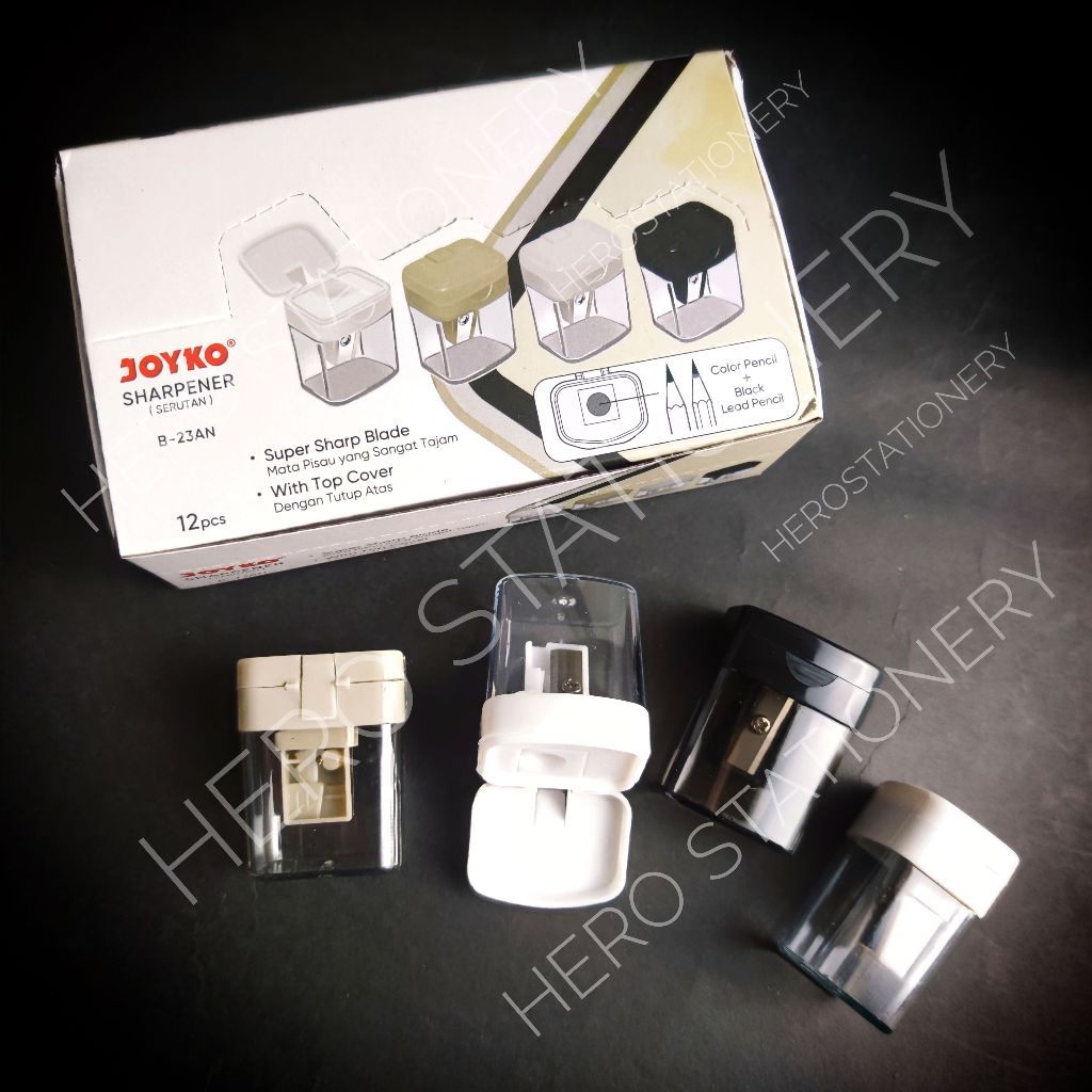 

Joyko rautan pensil pencil sharpener 1 lubang B-23AN . 12 unit