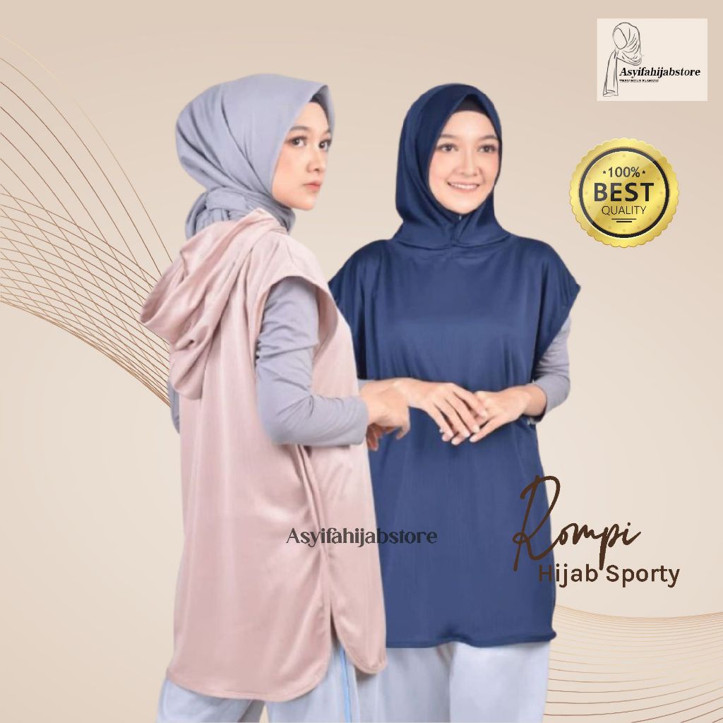 Hijab Olahraga Jilbab Rompi Sporty Model Kerudung Wanita Kekinian Terlaris By Asyifahijabstore