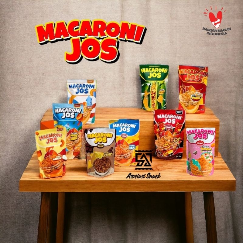 

MACJOS MACARONI BASRENG PILUS MIE LIDI CIMORING MACARONI JOS 100.GRAM Macjos Makroni Makaroni jos goreng jos kemasan 100.gr Renyah gurih nikmat