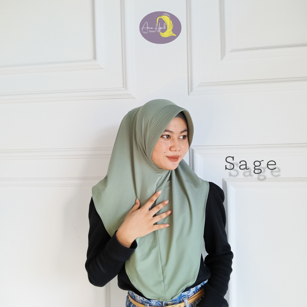ANAHIJAB - Bergo Daily Naura SIZE L | Bergo pet tebal | Bergo pet lebar