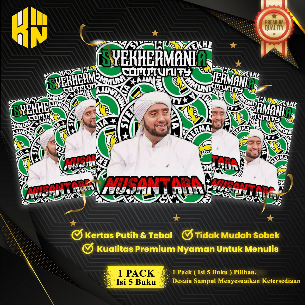 

KEN.IND - Buku Tulis Sekolah Custom Tema Syekhermania Bergaris 38 Lembar 1 Pak Isi 5 Buku/ Buku Tulis Anime/ Buku Aesthetic/ Buku Catatan