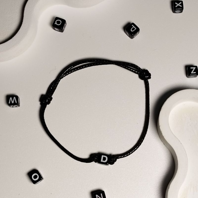 bracelet inisial couple / gelang inisial huruf