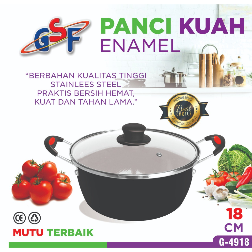 GSF PANCI KUAH G-4918/ PANCI ENAMEL TUTUP KACA/PANCI KUAH ENAMEL