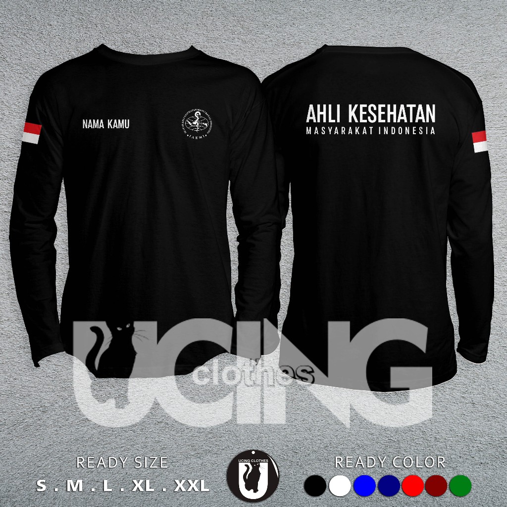 Kaos Baju IAKMI Ikatan Ahli Kesehatan Masyarakat Indonesia Gratis Nama Lengan Panjang Kaos Distro