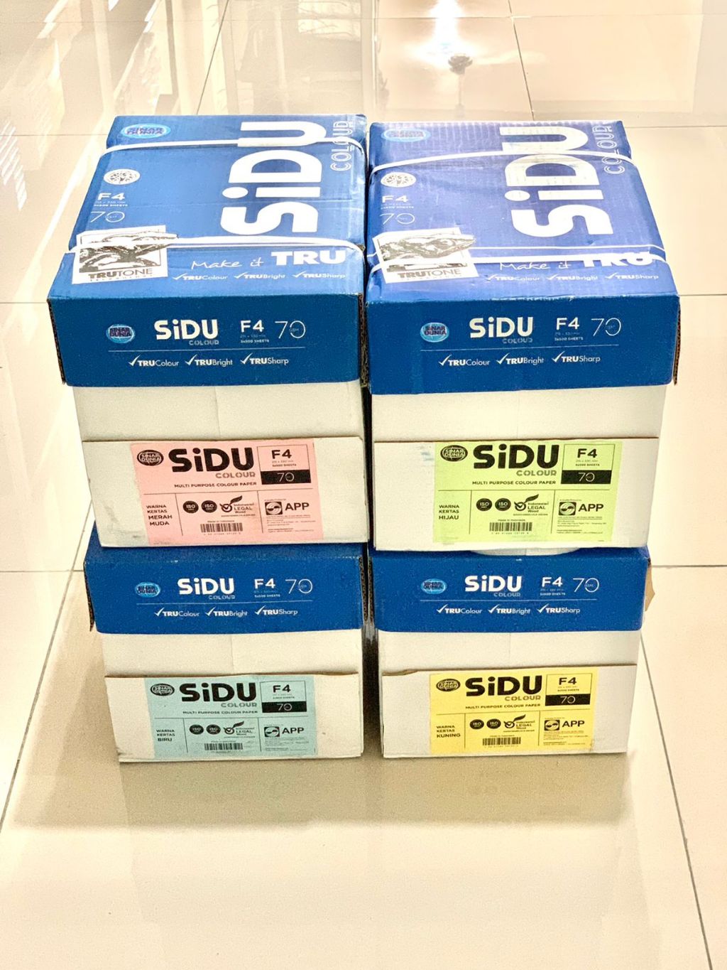 

Per Karton SIDU Sinar Dunia F4 70gr Kertas Warna/ Color Paper