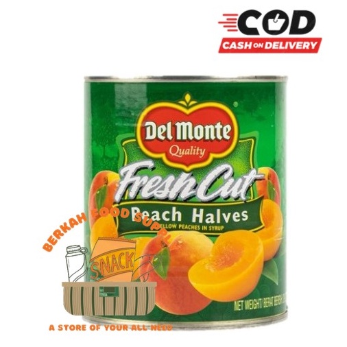 

[♛O27\] Del Monte Peach Halves 825gr Yellow Peach In Syrup / Peach Kaleng Delmonte Promo Tergila