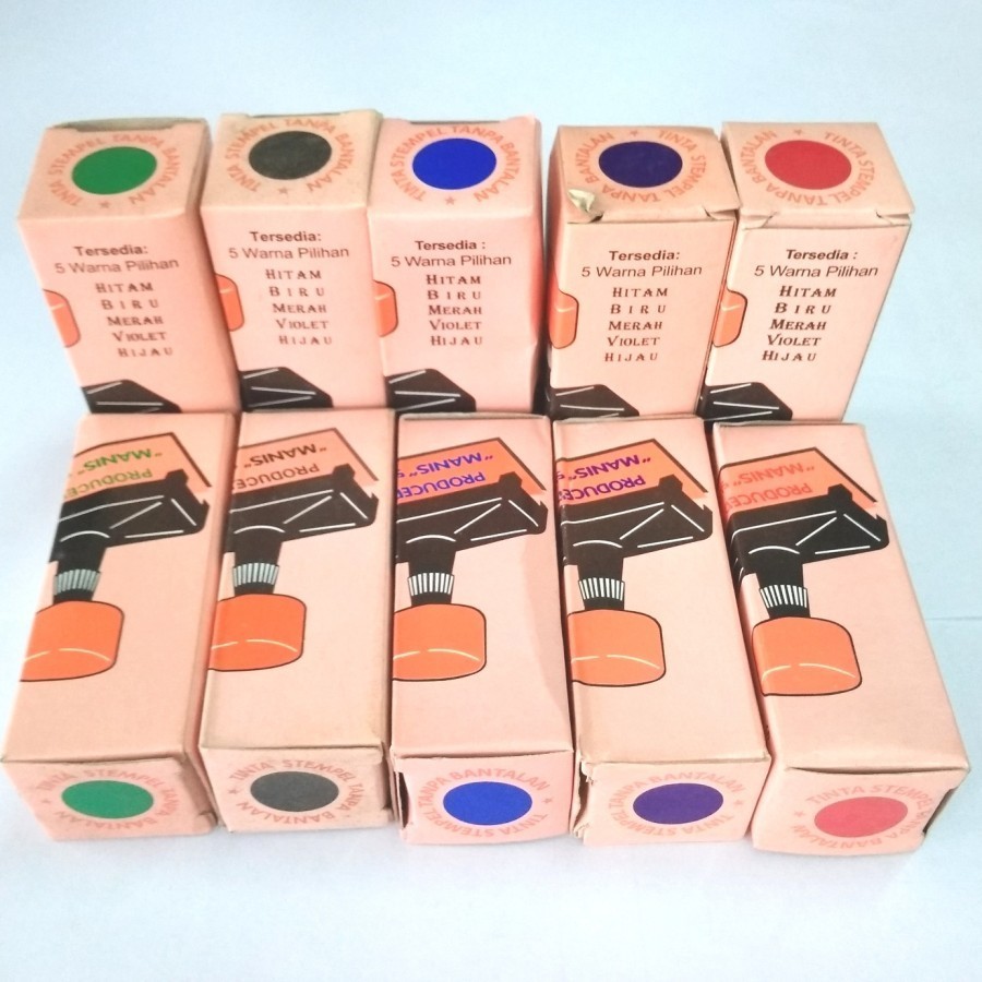 

Refill Tinta Stampel Otomatis Manis / Stamp Ink Flash 5ml 5 Warna Isi Ulang Tinta Cap