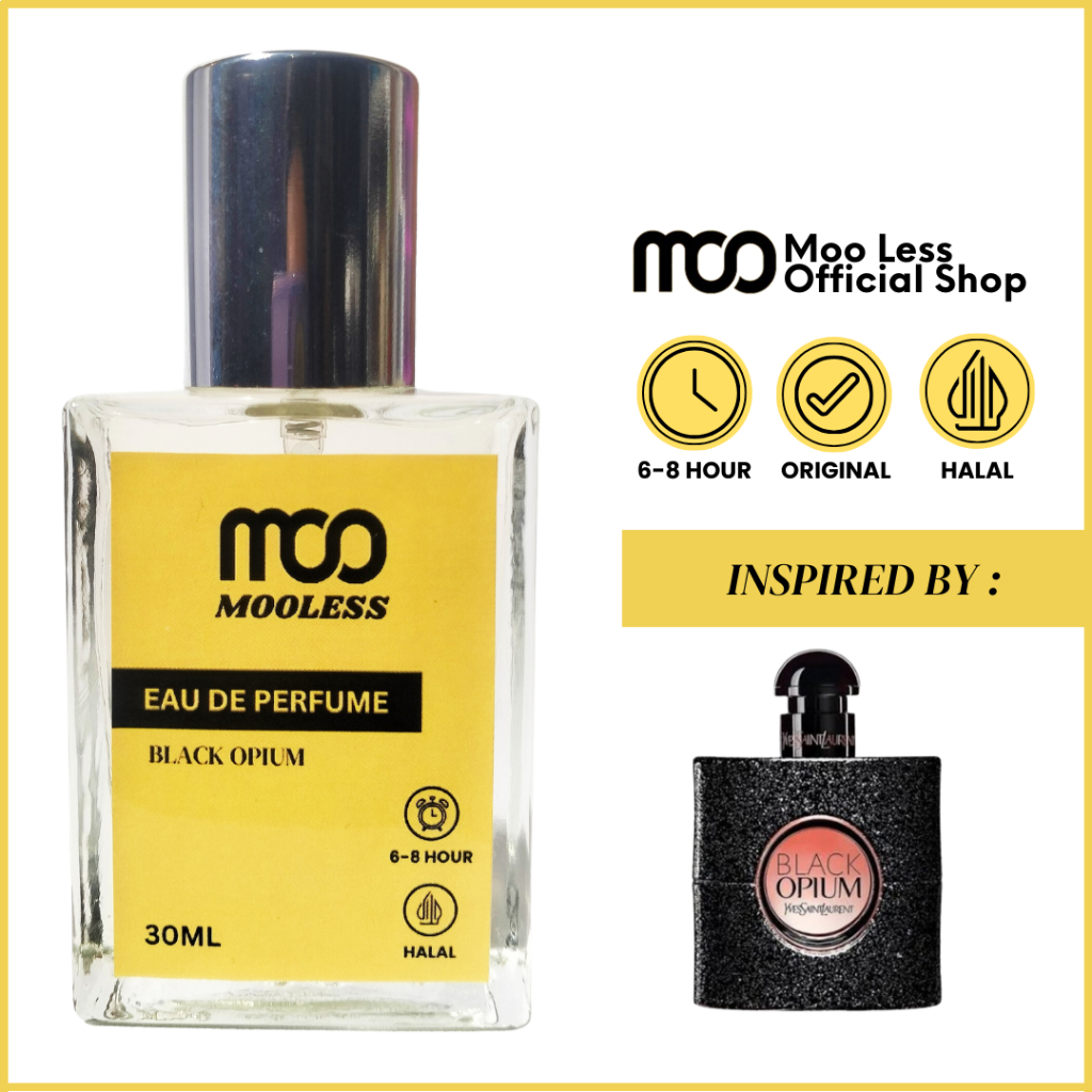 Mooless - Parfum Black Opium 30ml Parfume Pria Tahan Lama Eau De Parfume Pemikat Wanita