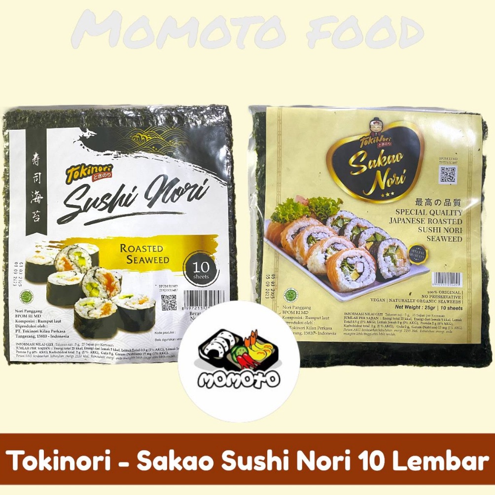 

Diju4l Tokinori Sakao Sushi Nori 10 Lembar Halal Kimbap Gimbap Rumput Laut [278]