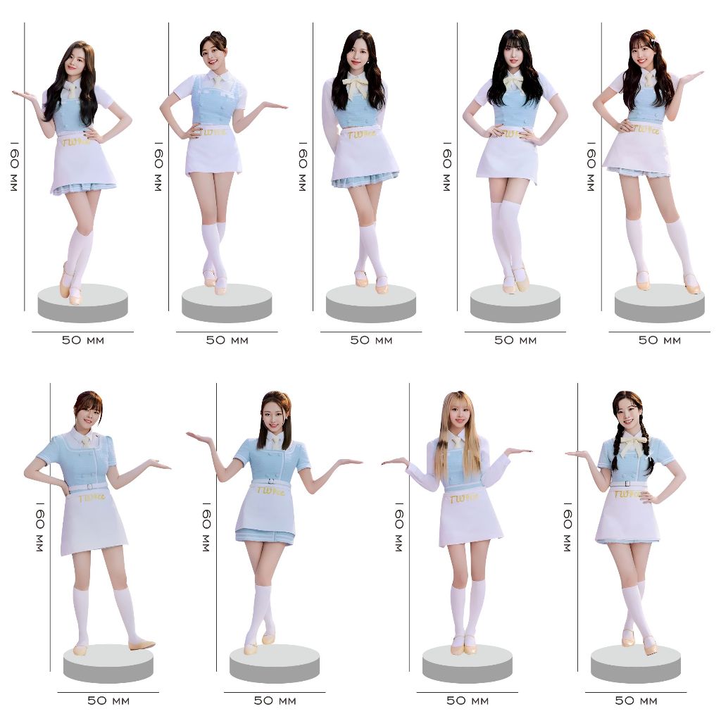 Mini Stand Figure Akrilik Twice Popstore Japan Tour Tzuyu Chaeyoung Dahyun Jeongyeon Jihyo Mina Momo