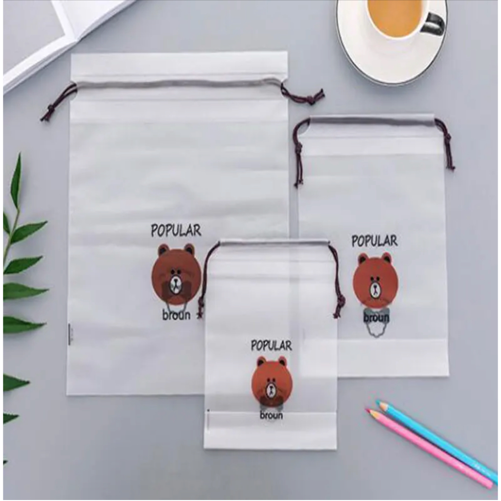 kantong serut travel pouch kantong serut travel jumbo / organizer travel pouch jumbo 35x45cm