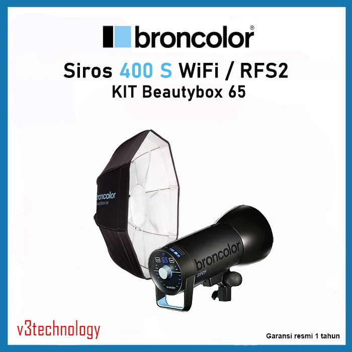 Broncolor Siros 400 S WiFi RFS2 KIT Beautybox 65 - Studio Lighting Siros 400s