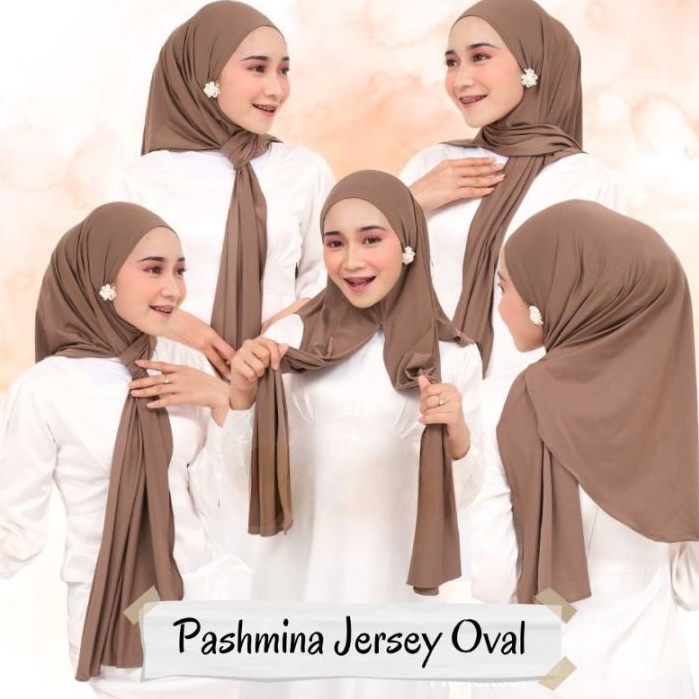 TIPE BGF444 Pashmina Instan Oval Jersey Premium/Pasmina Oval Jersey/Kerudung Pasmina Instan Oval